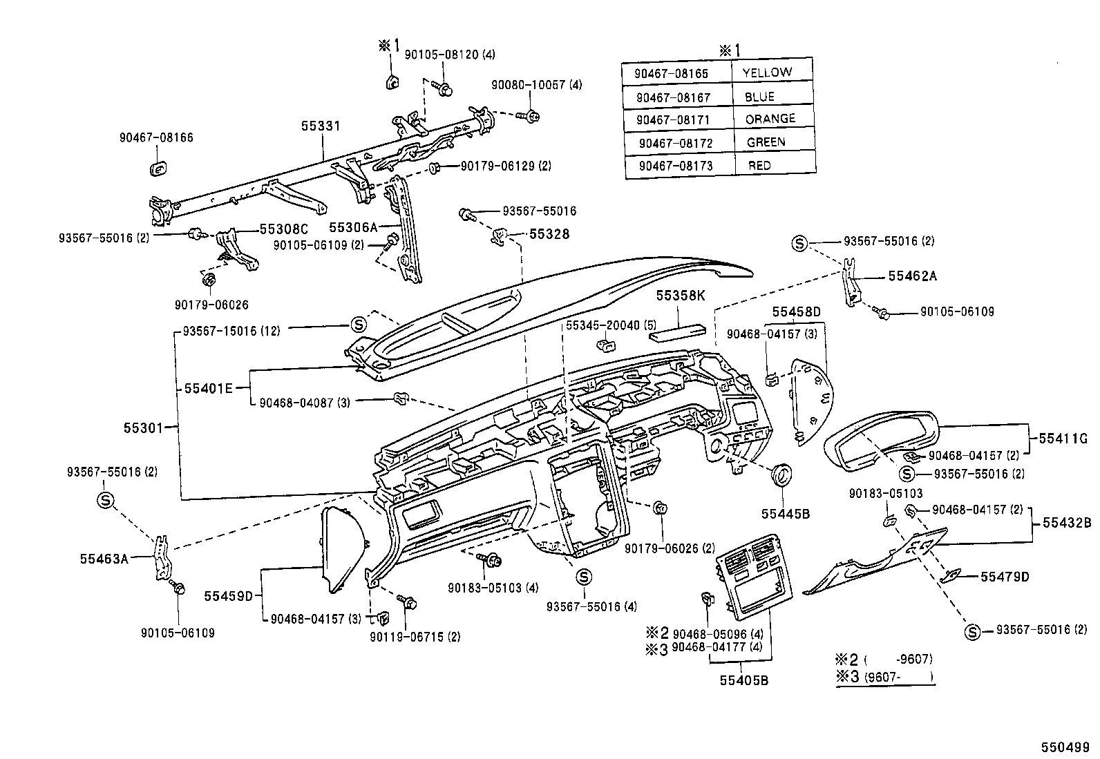 55405-20220 PANEL SUB-ASSY, INSTRUMENT CLUSTER FINISH, CENTER product image