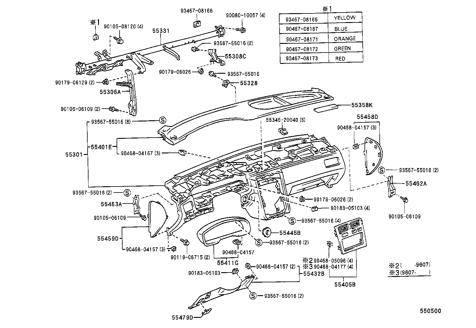 55405-20220 PANEL SUB-ASSY, INSTRUMENT CLUSTER FINISH, CENTER product image