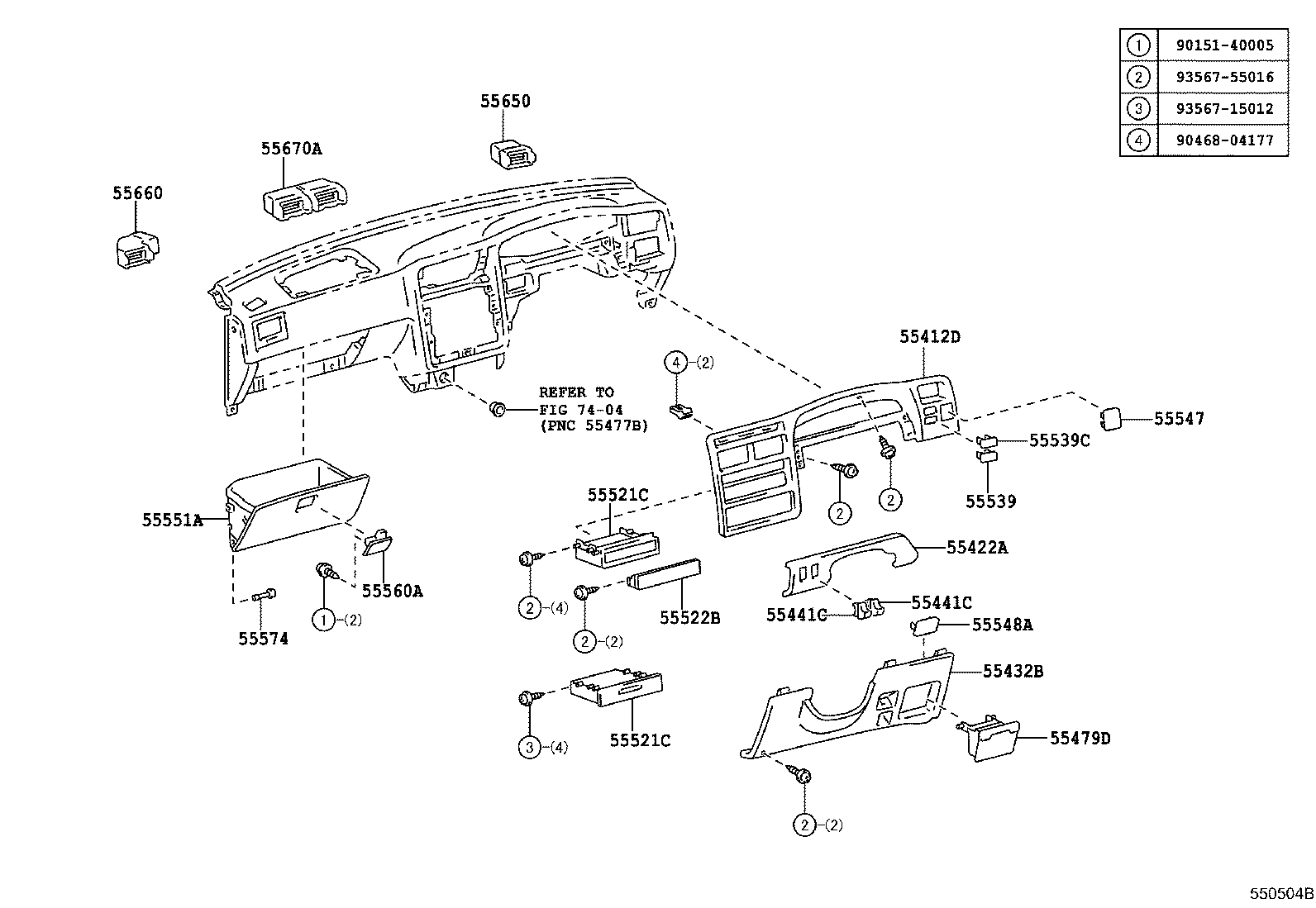 55330-21040 REINFORCEMENT, INSTRUMENT PANEL product image