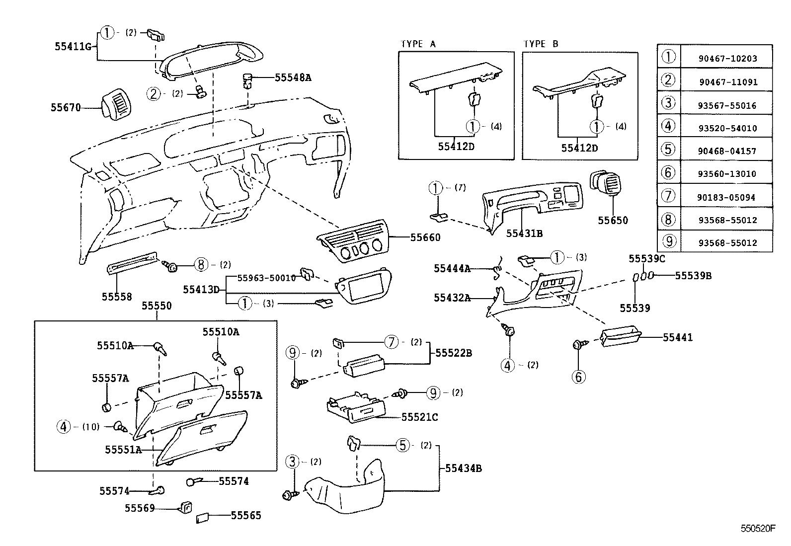 55032-32010 BRACKET, INSTRUMENT PANEL LOWER MOUNTING, NO.2 product image