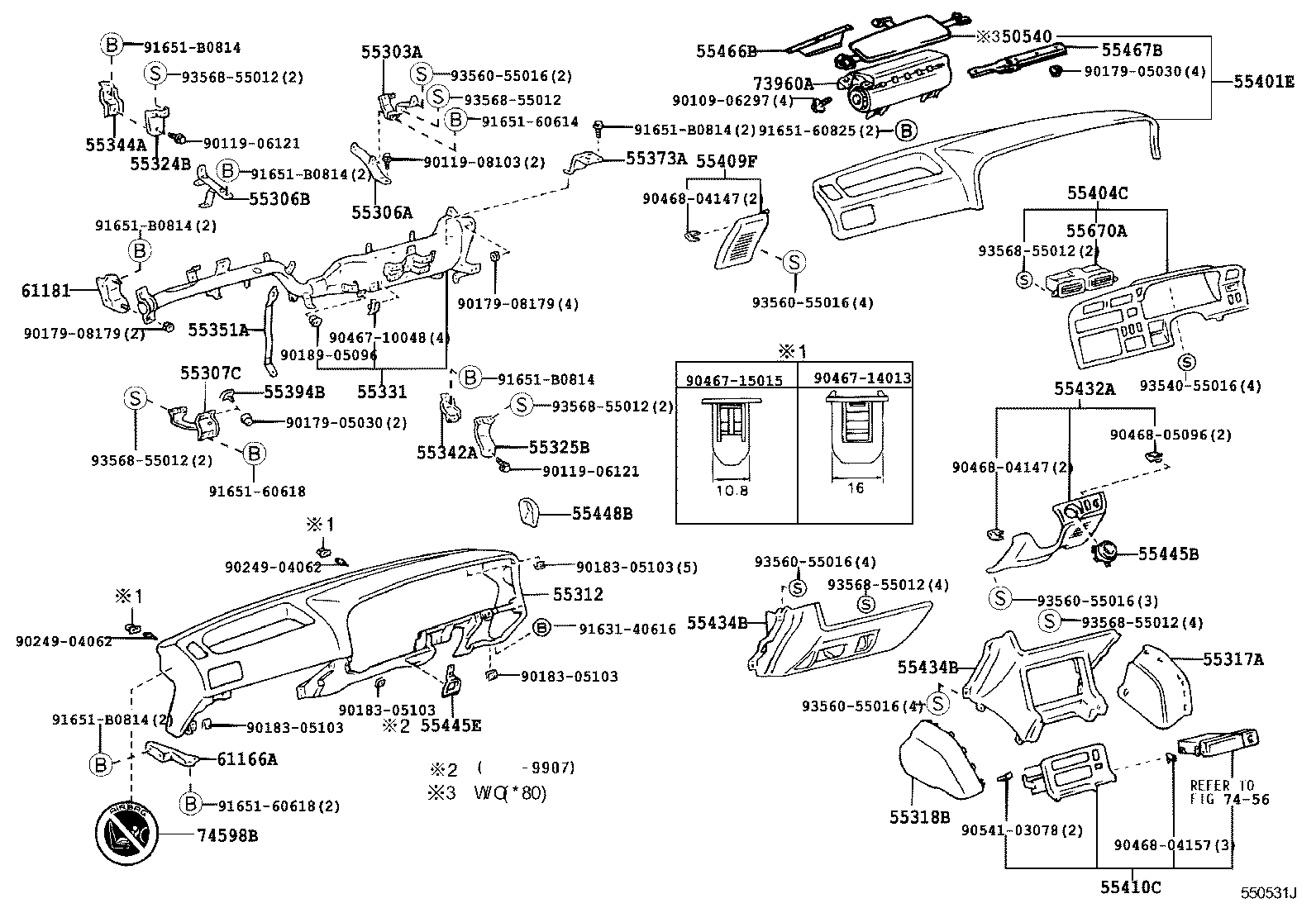 55330-26041 REINFORCEMENT, INSTRUMENT PANEL product image