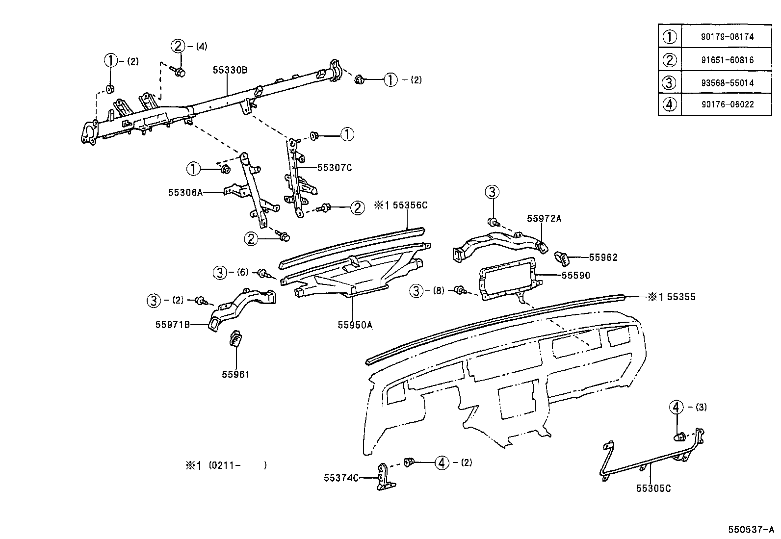 55404-40070 PANEL SUB-ASSY, INSTRUMENT CLUSTER FINISH product image