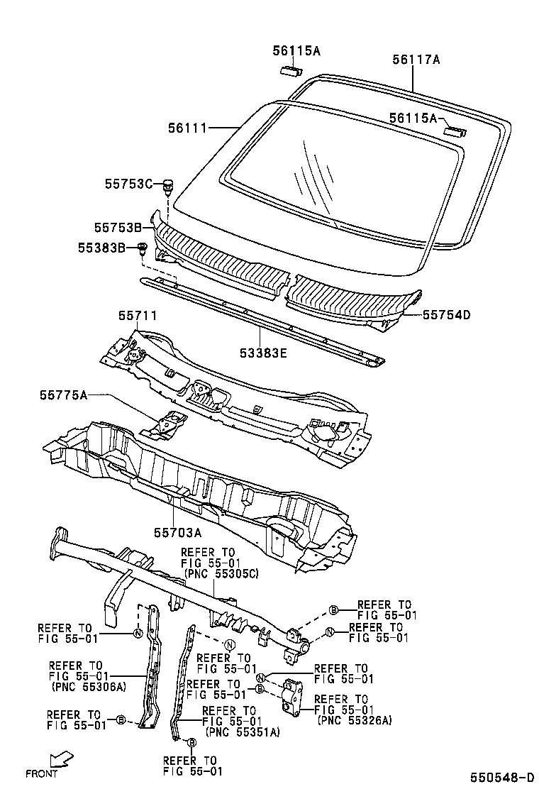 55711-97201 PANEL, COWL TOP, OUTER product image