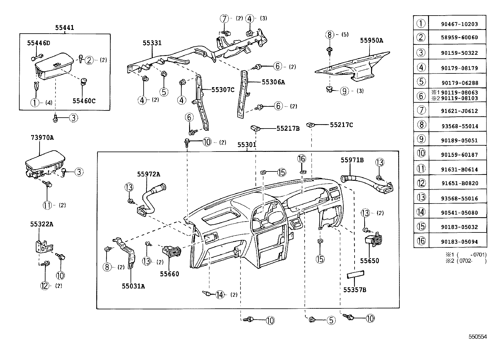 55405-28280 PANEL SUB-ASSY, INSTRUMENT CLUSTER FINISH, CENTER product image