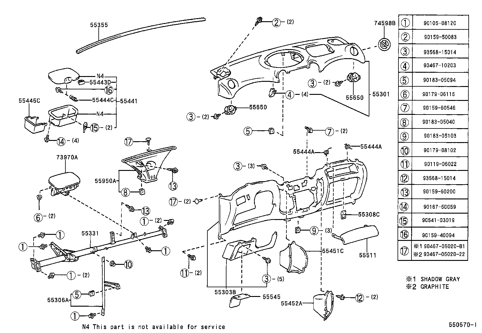 55441-20140-B5 BOX, INSTRUMENT PANEL COIN product image
