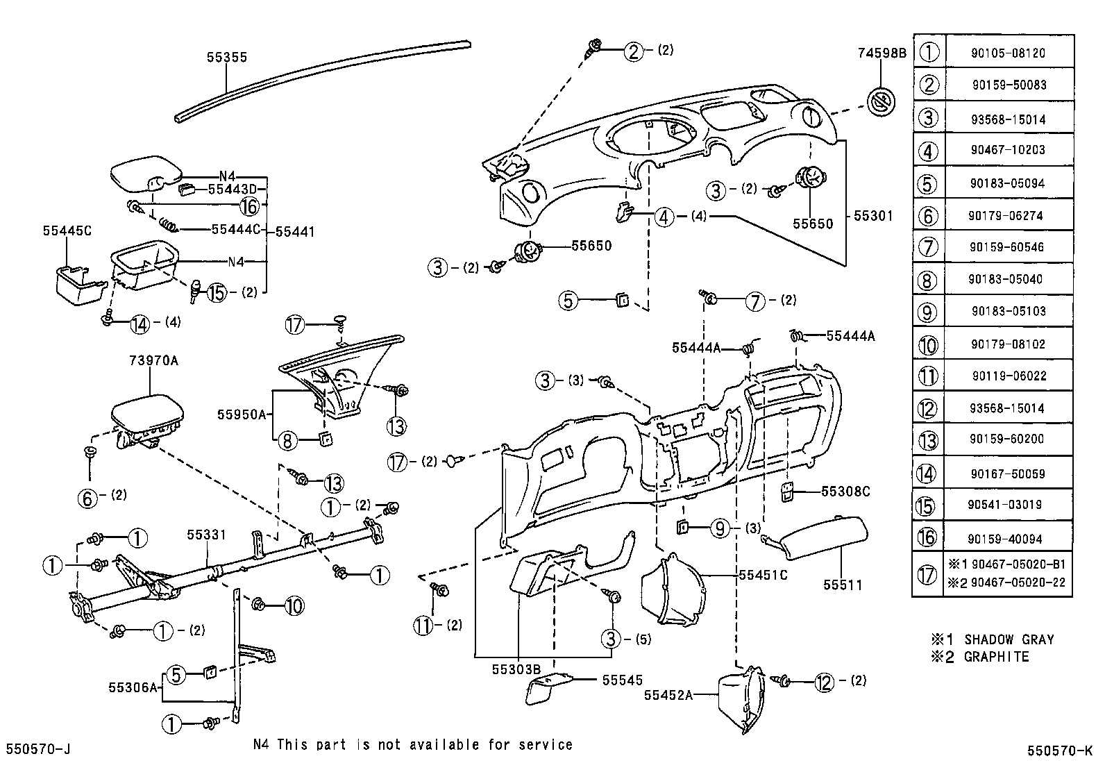 55303-52902 PANEL SUB-ASSY, INSTRUMENT, LOWER product image
