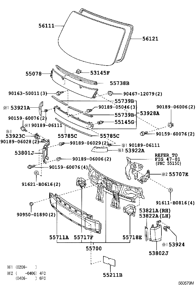 56101-89103 GLASS, WINDSHIELD product image