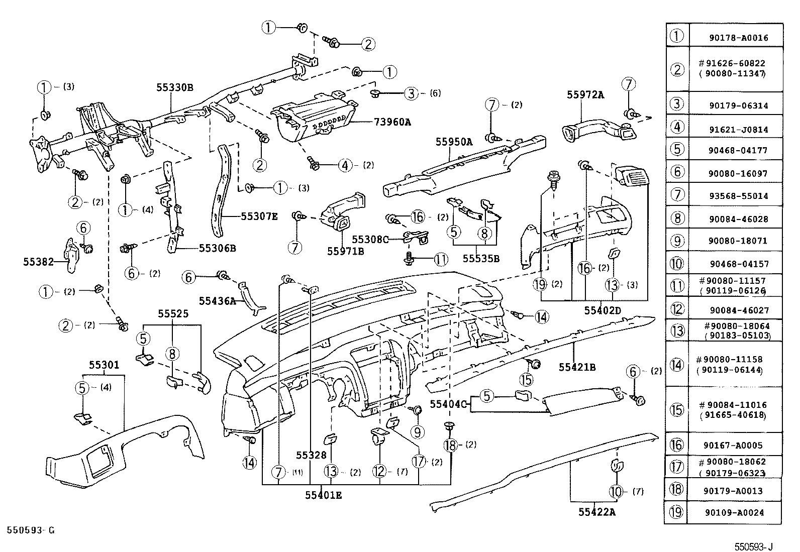55405-AC050 PANEL SUB-ASSY, INSTRUMENT CLUSTER FINISH, CENTER product image