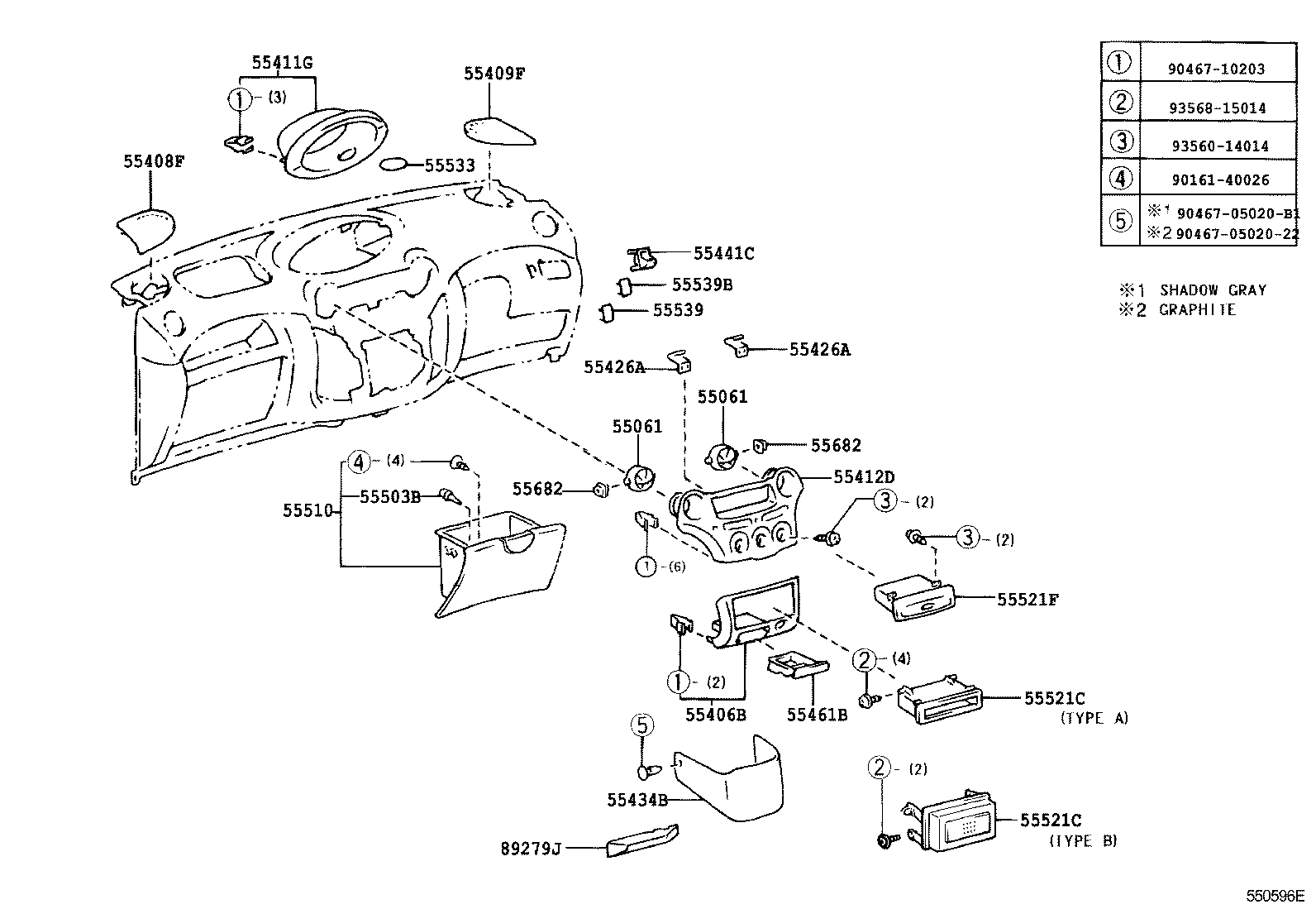 55441-20140-B5 BOX, INSTRUMENT PANEL COIN product image