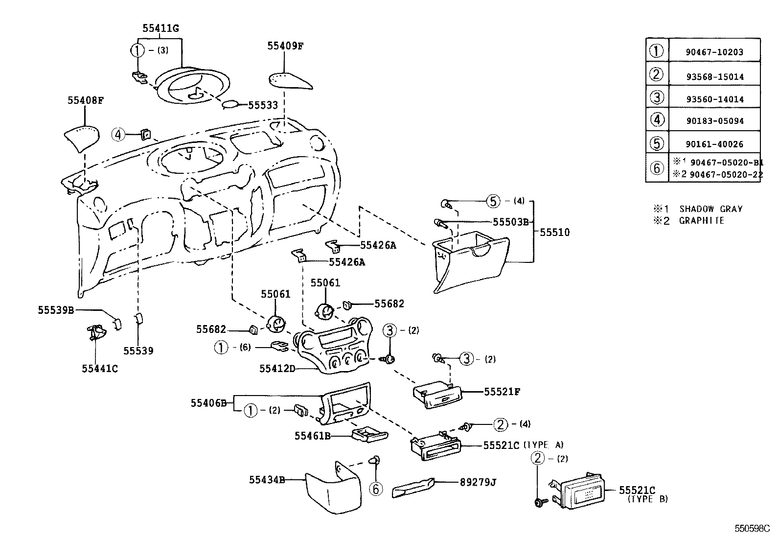 55441-20140-B5 BOX, INSTRUMENT PANEL COIN product image