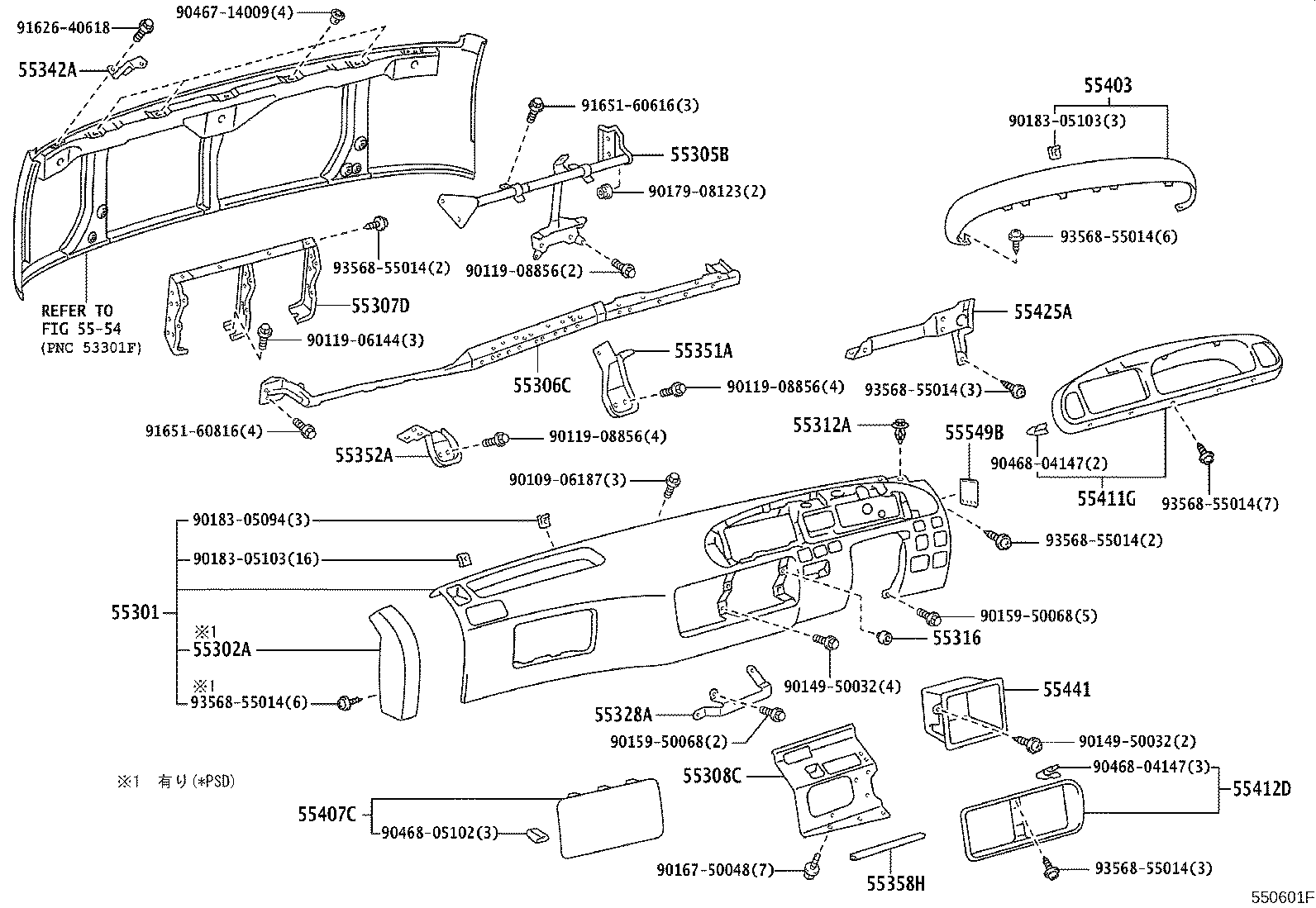 55301-36070-B0 PANEL SUB-ASSY, INSTRUMENT product image