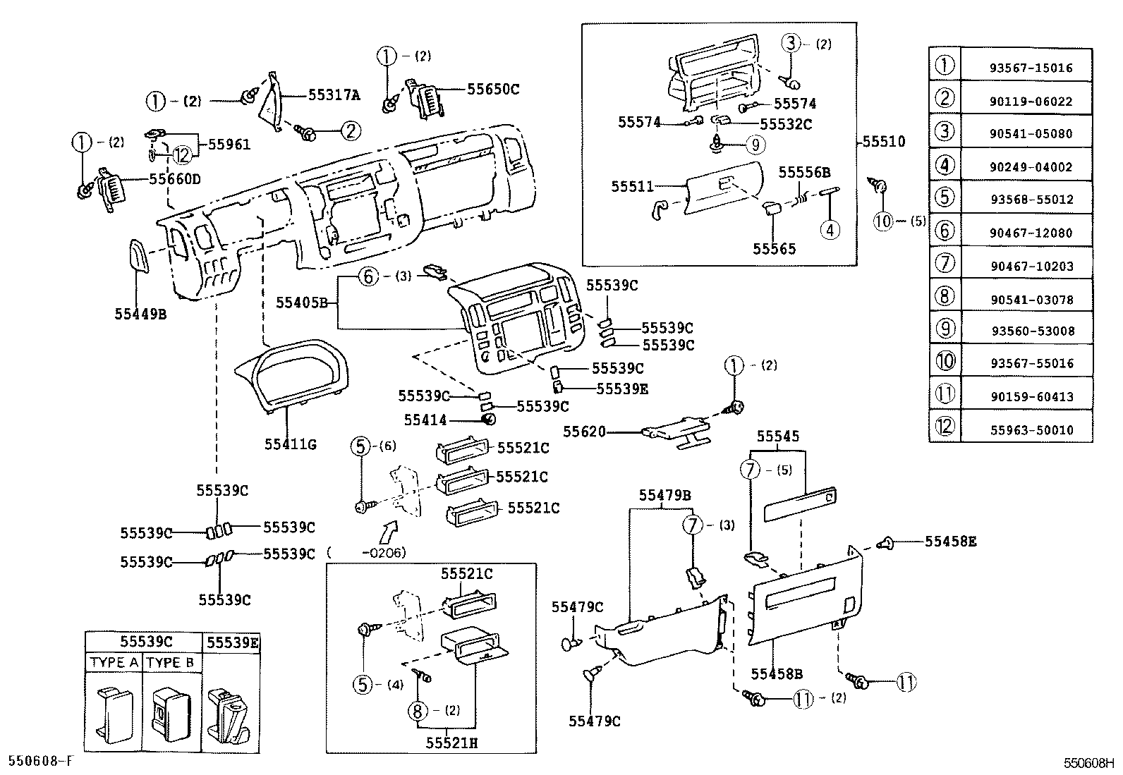 55326-37010 STAY, INSTRUMENT PANEL, NO.1 product image