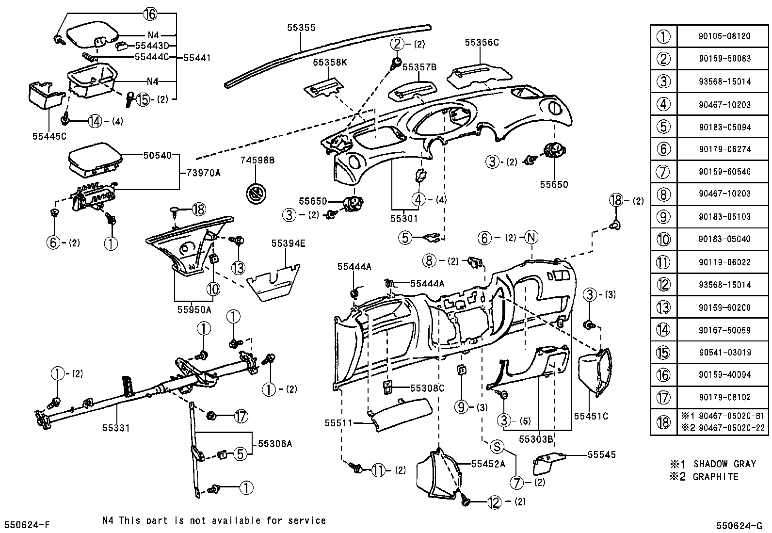 55330-52041 REINFORCEMENT, INSTRUMENT PANEL product image
