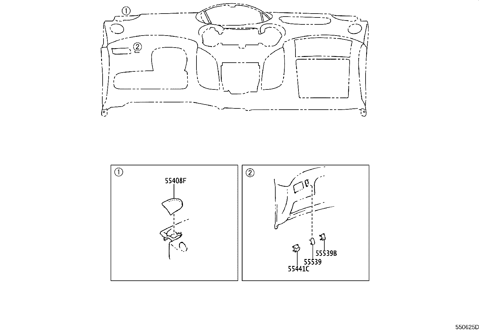 55303-52902 PANEL SUB-ASSY, INSTRUMENT, LOWER product image