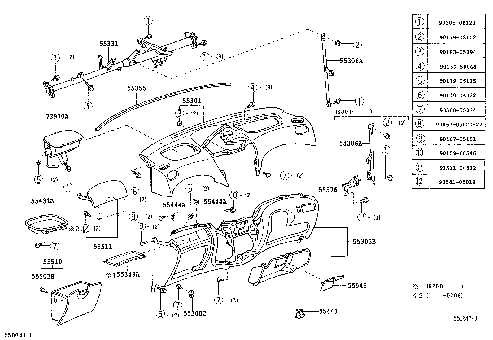 55406-52060 PANEL SUB-ASSY, INSTRUMENT CLUSTER FINISH, LOWER CENTER product image