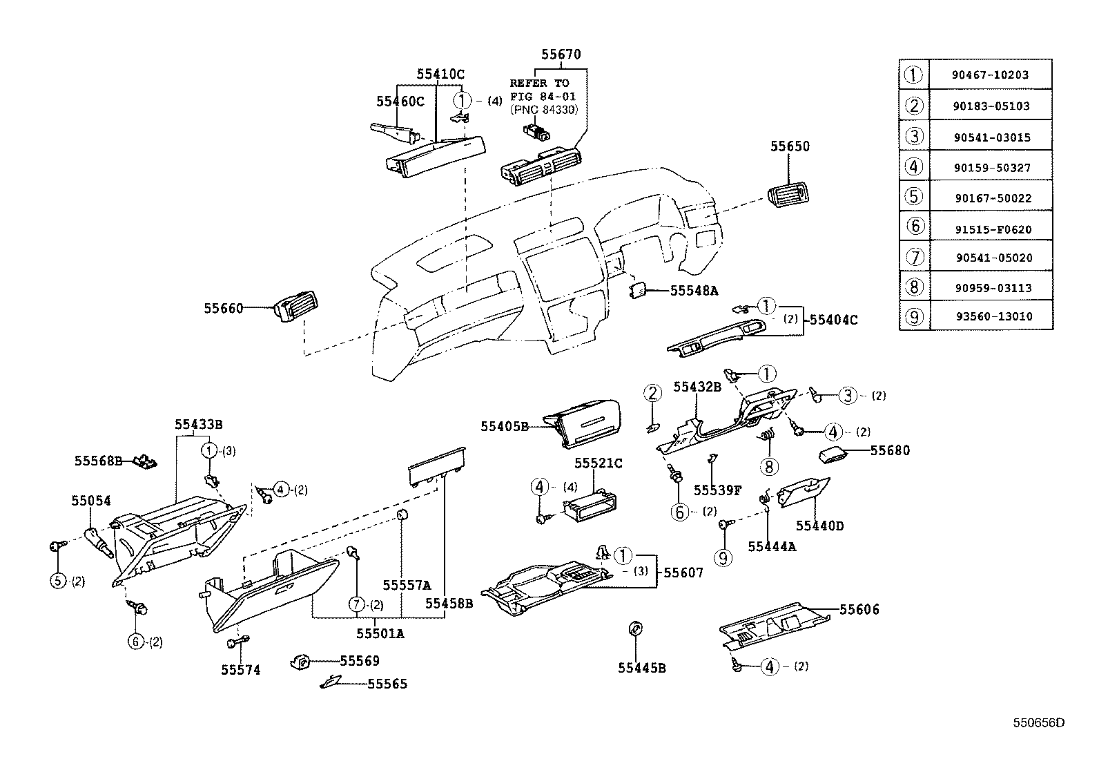 55352-30250 BRACE, INSTRUMENT PANEL TO FLOOR, NO.2 product image