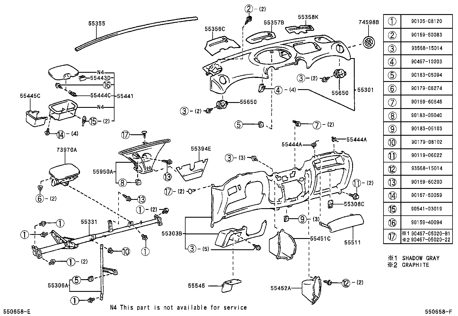 55330-52041 REINFORCEMENT, INSTRUMENT PANEL product image