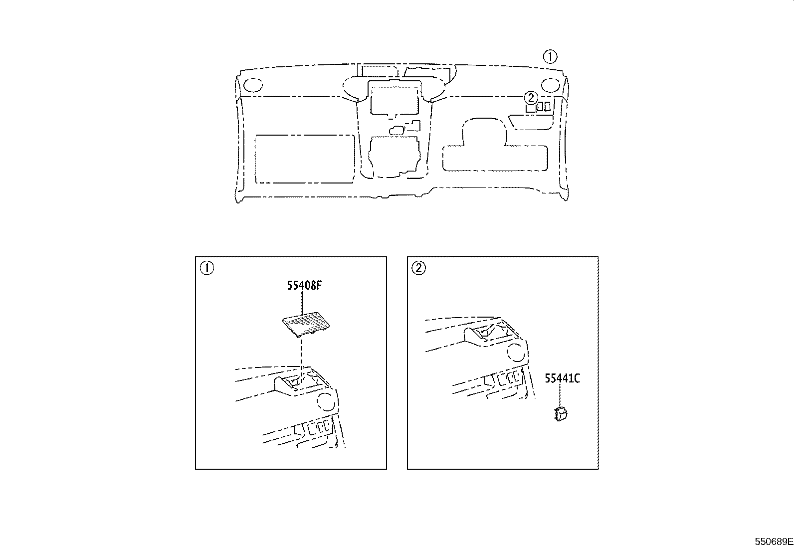 55330-52250 REINFORCEMENT, INSTRUMENT PANEL product image