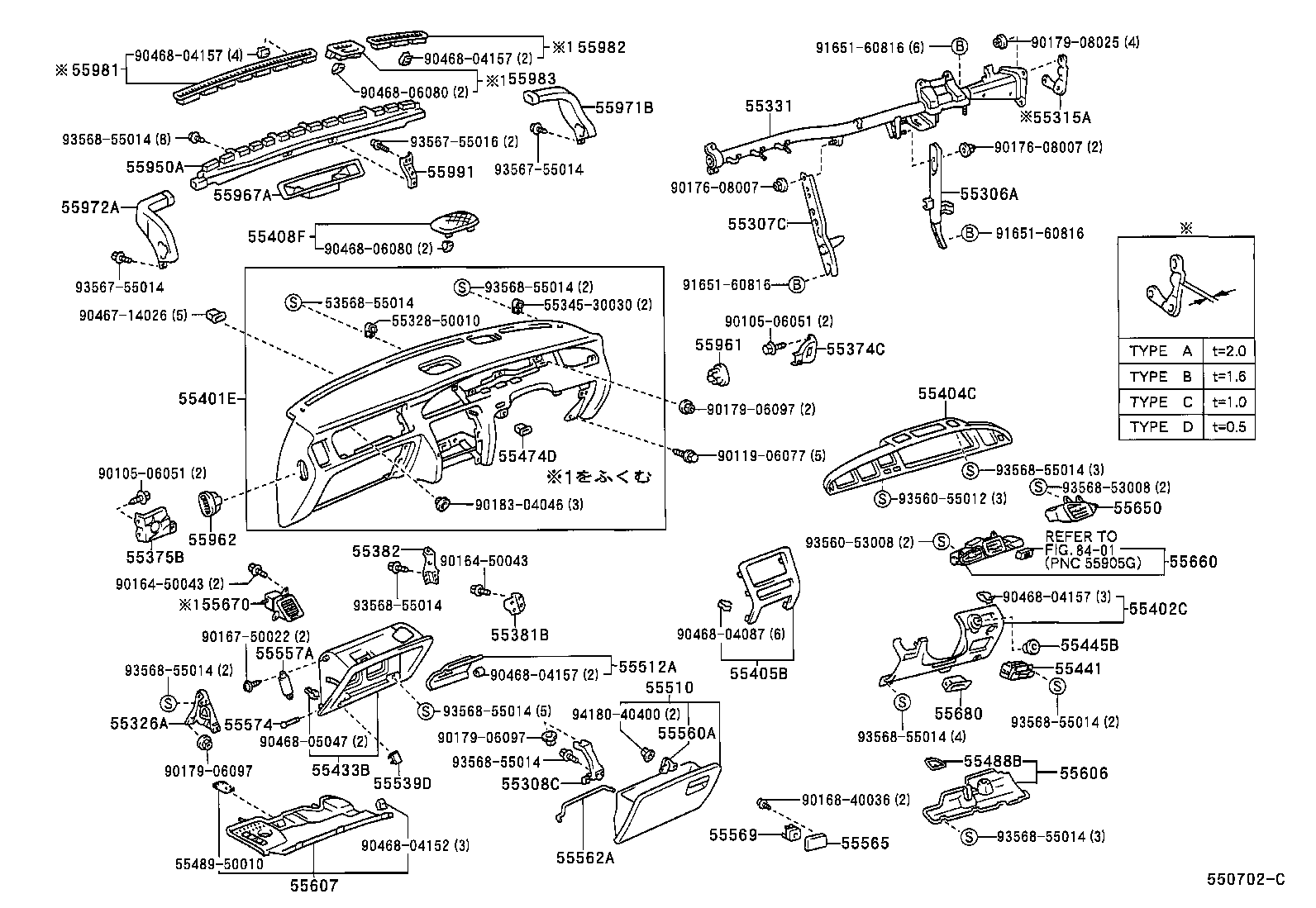 55405-30280 PANEL SUB-ASSY, INSTRUMENT CLUSTER FINISH, CENTER product image