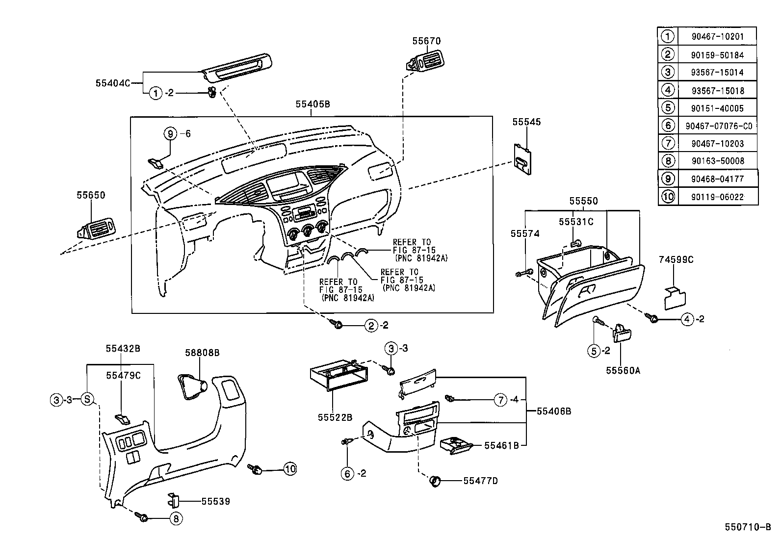 Toyota 55950-47010 NOZZLE ASSY, DEFROSTER