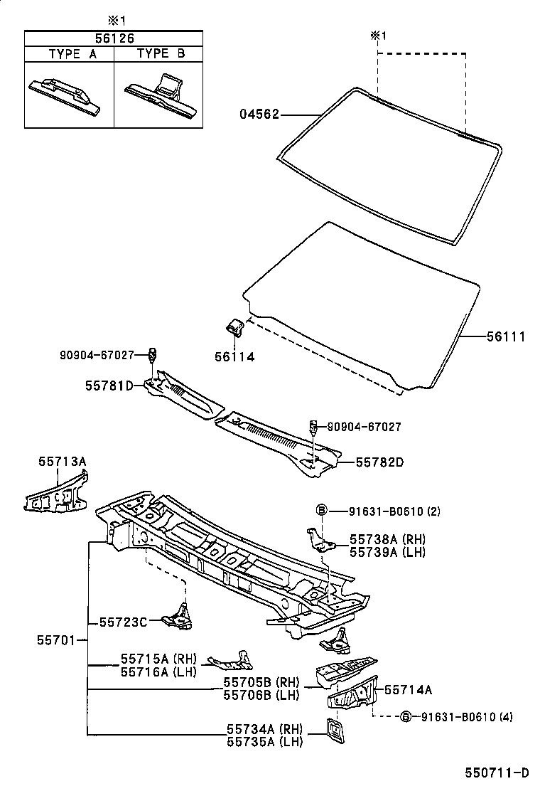 55700-07020 PANEL SUB-ASSY, COWL product image