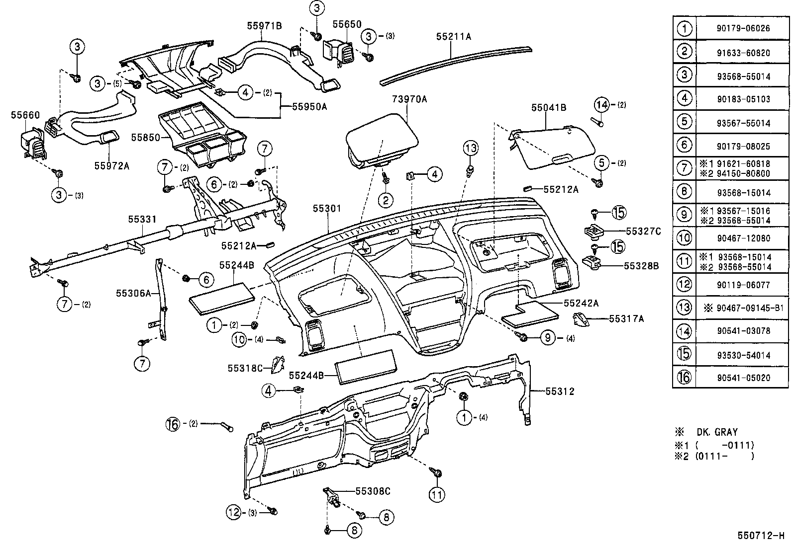 55330-63010 REINFORCEMENT ASSY, INSTRUMENT PANEL product image