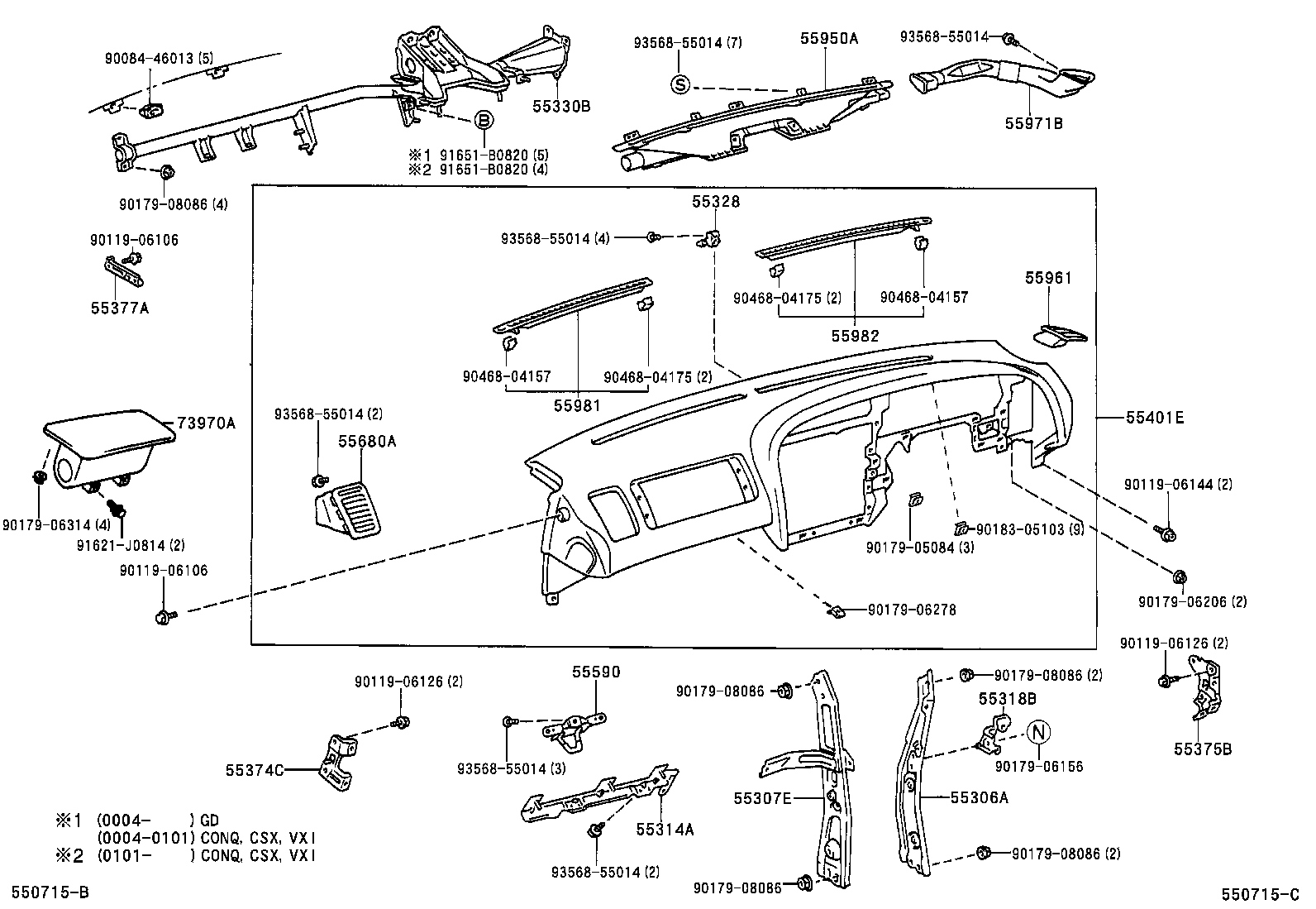 55405-AC021 PANEL SUB-ASSY, INSTRUMENT CLUSTER FINISH, CENTER product image