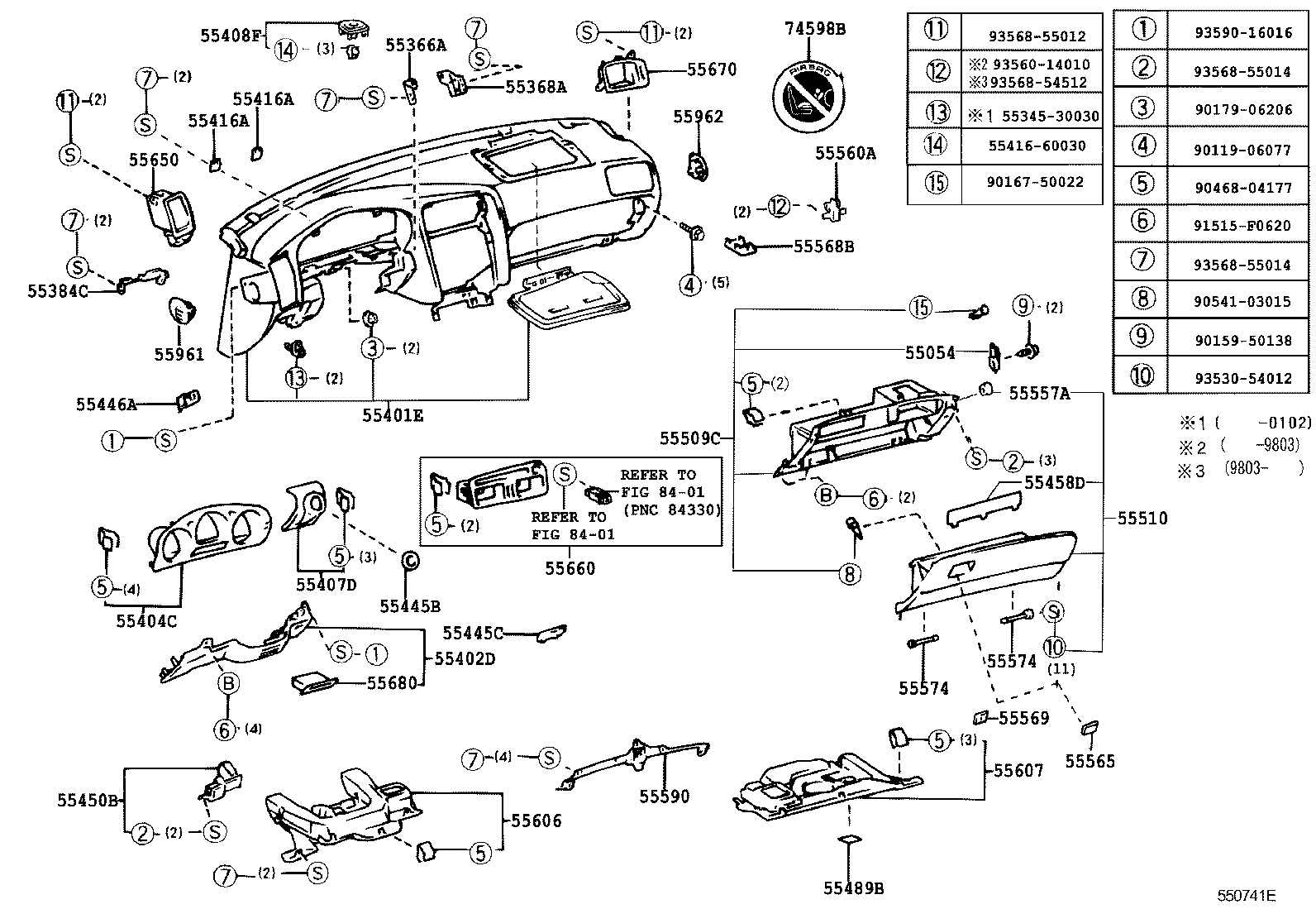 55307-30280 BRACE SUB-ASSY, INSTRUMENT PANEL, NO.2 product image