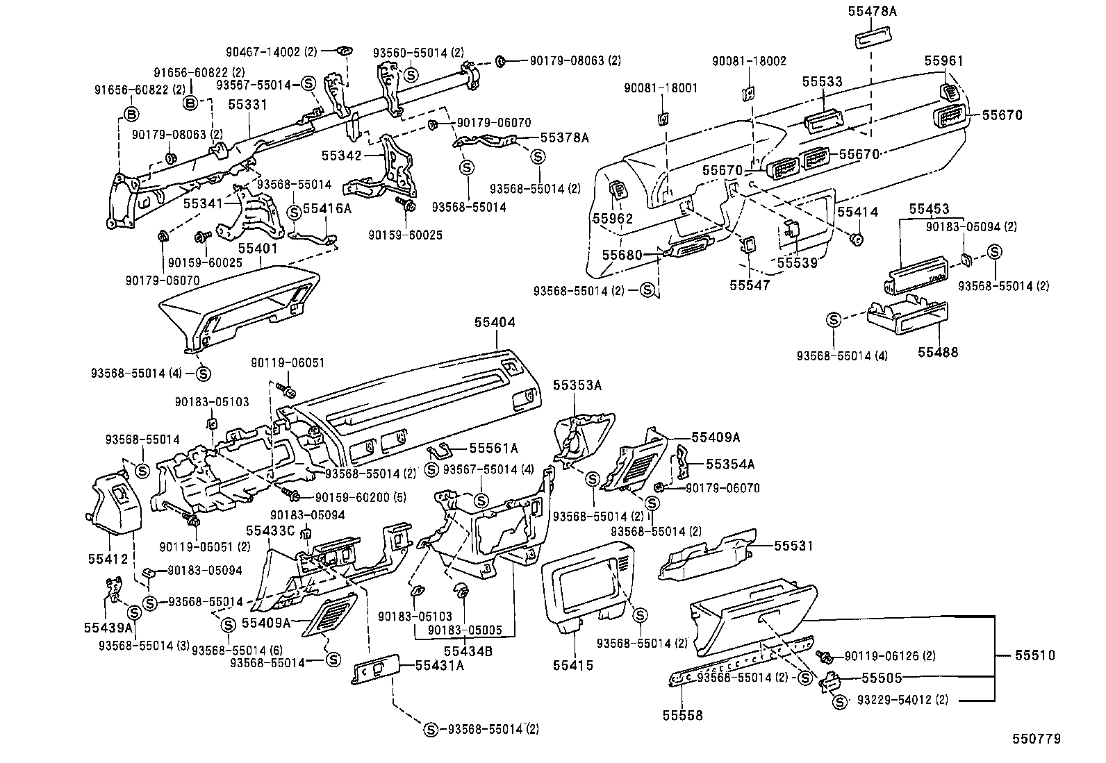 55353-01010 BRACKET, SPEAKER MOUNTING, NO.1 product image