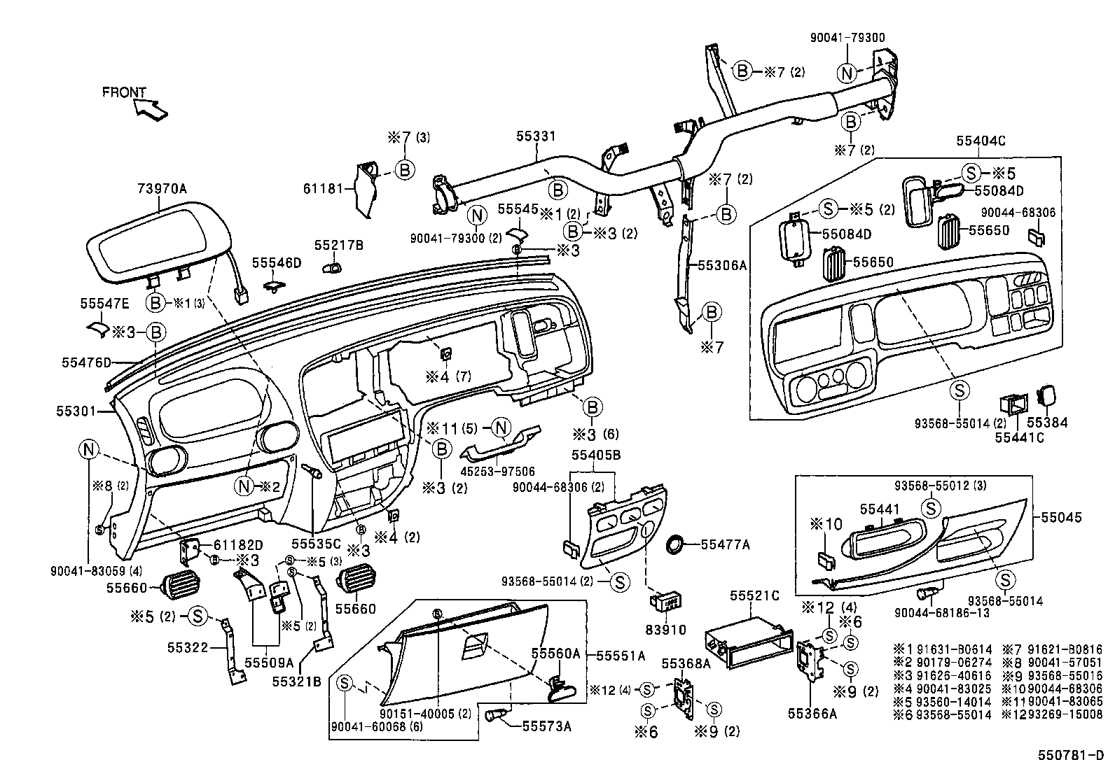 55217-97501 RETAINER, DASH PANEL SILENCER product image