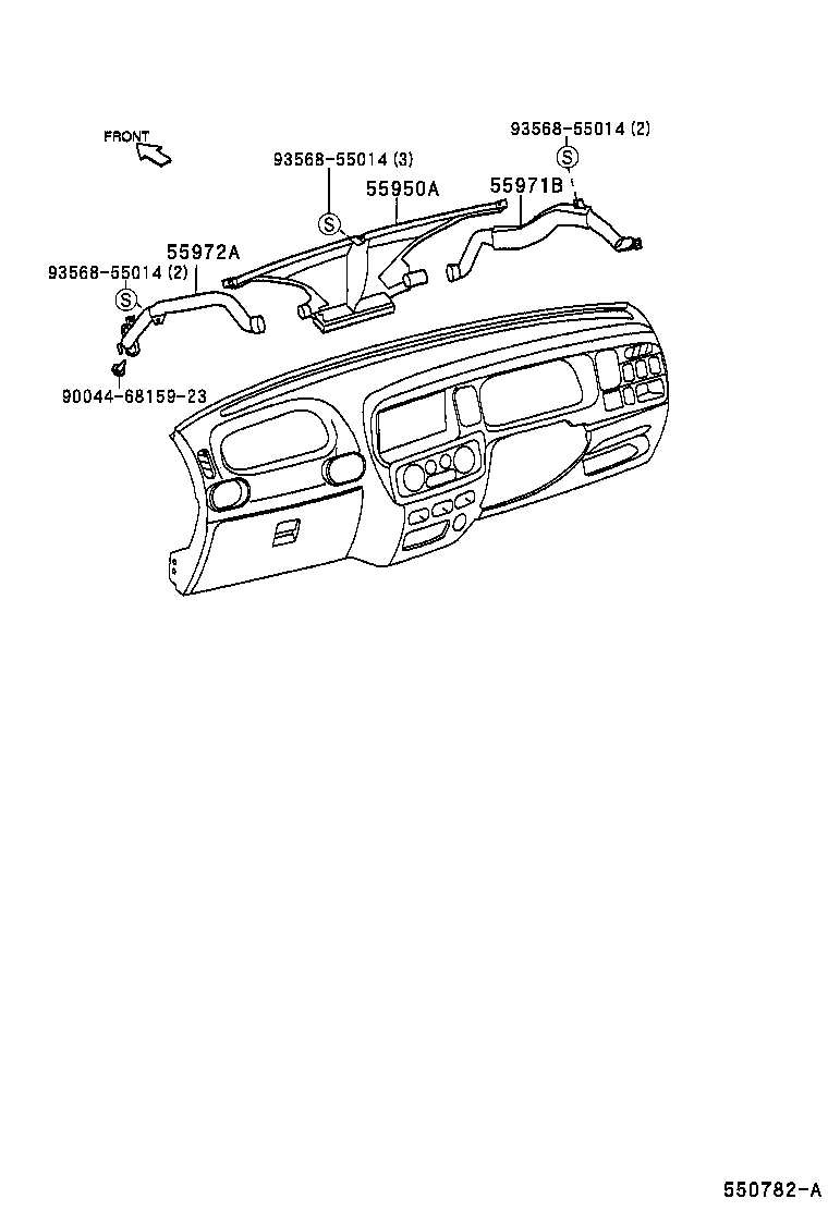 55950-97504 NOZZLE ASSY, DEFROSTER product image