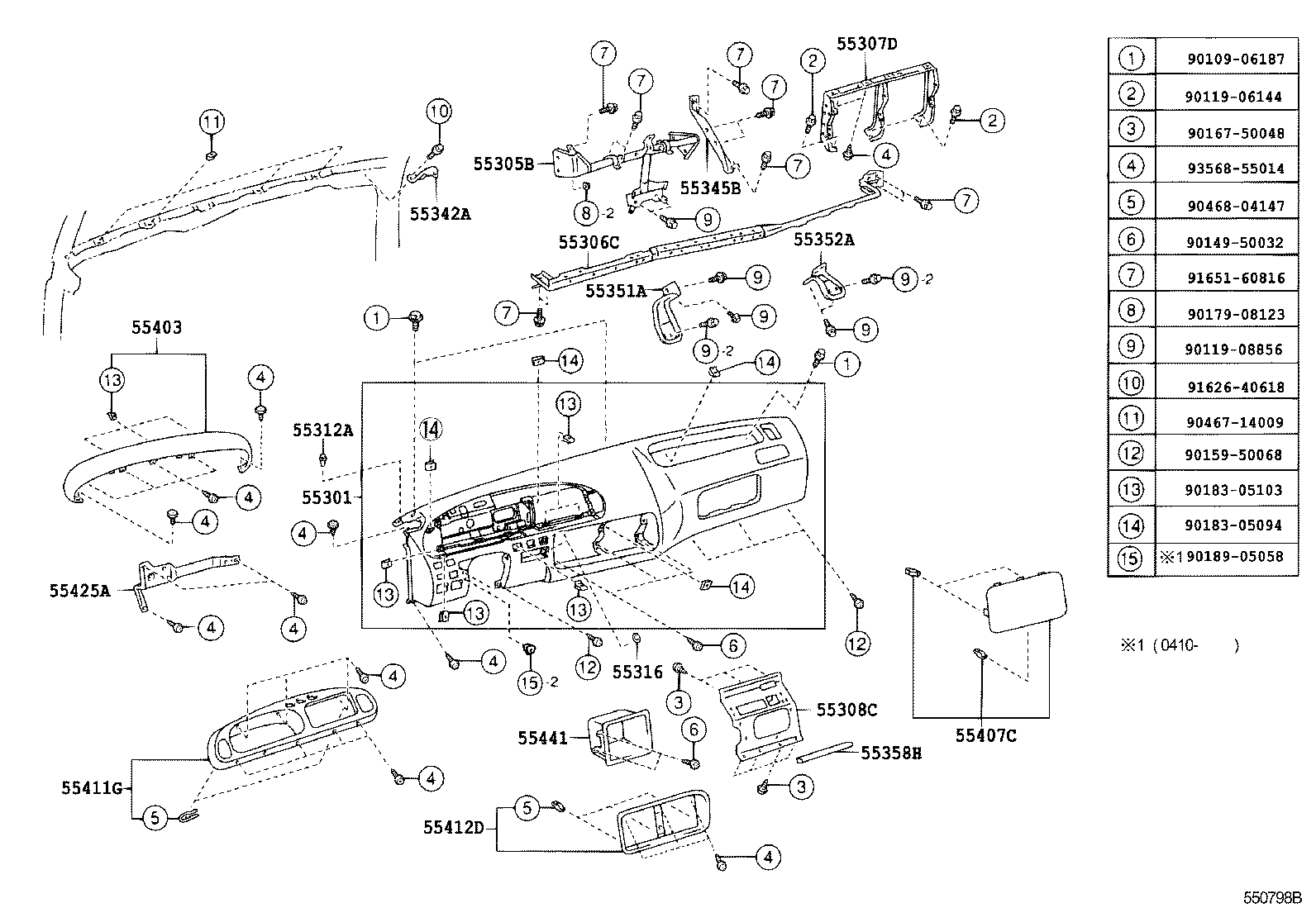 55950-0S010 NOZZLE ASSY, DEFROSTER product image