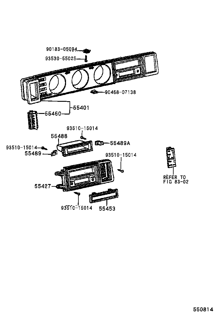 55040-20140 PANEL SUB-ASSY, INSTRUMENT CLUSTER FINISH product image