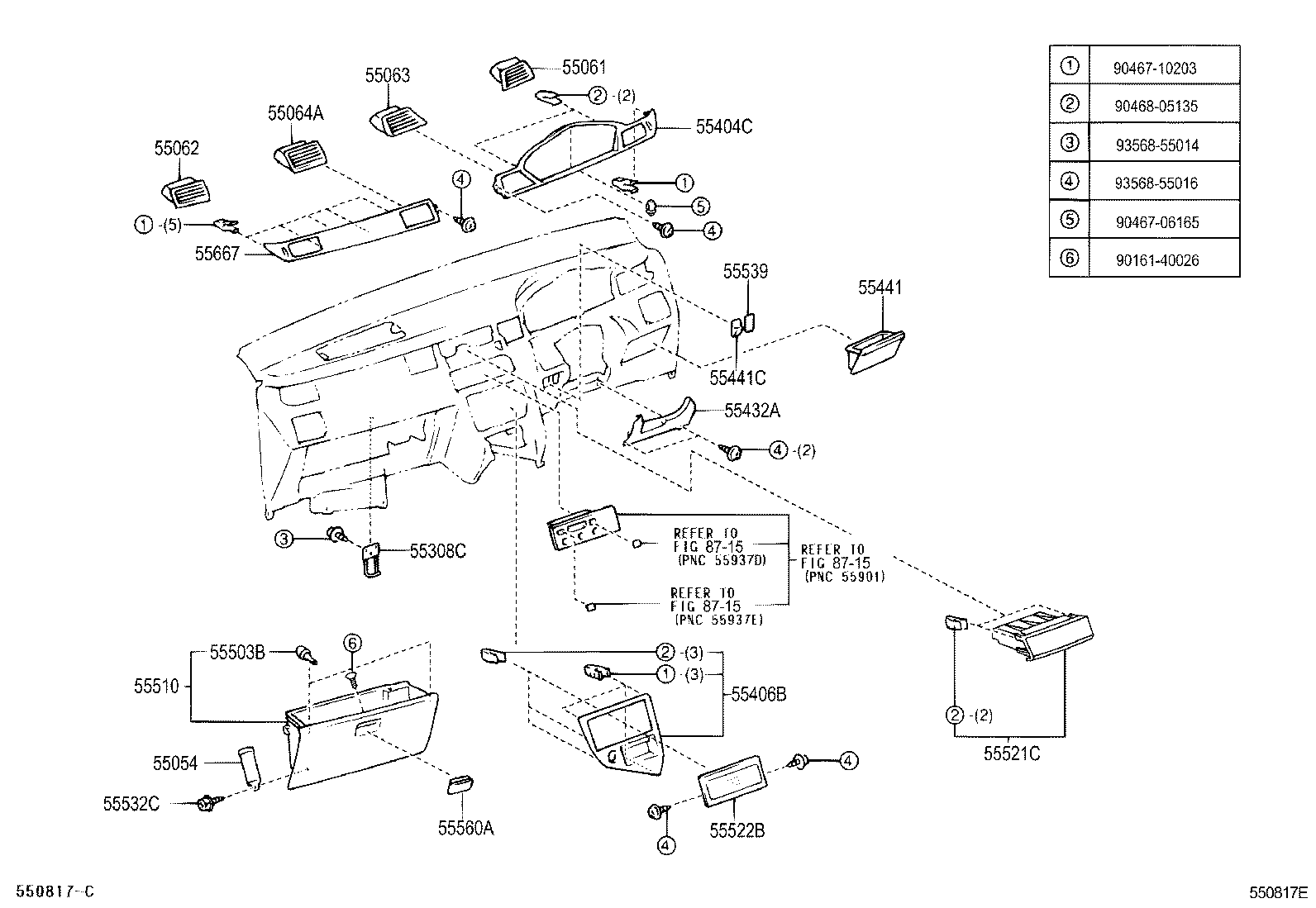 55357-12060 CUSHION, INSTRUMENT PANEL, NO.3 product image