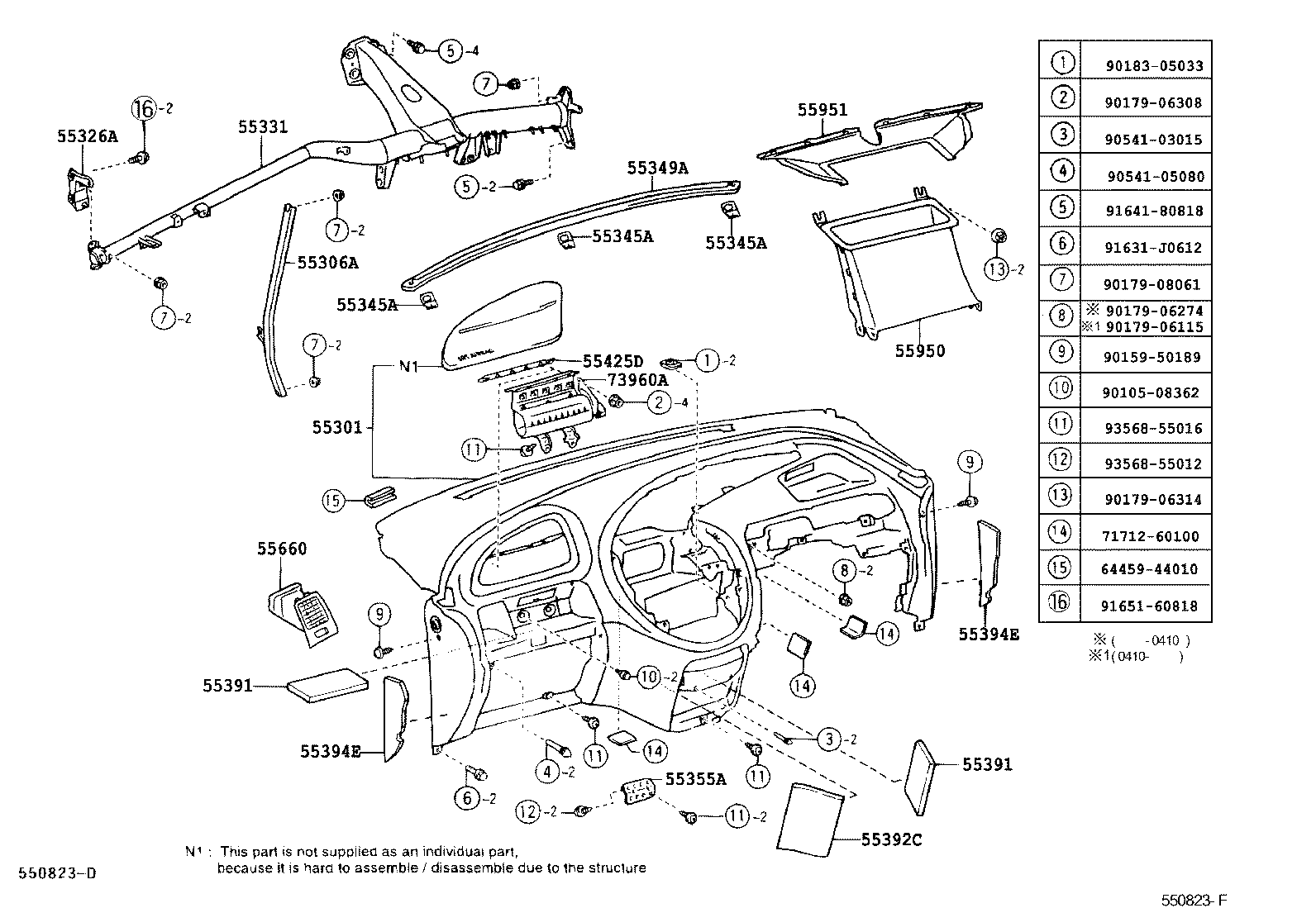 55950-28130 NOZZLE ASSY, DEFROSTER product image