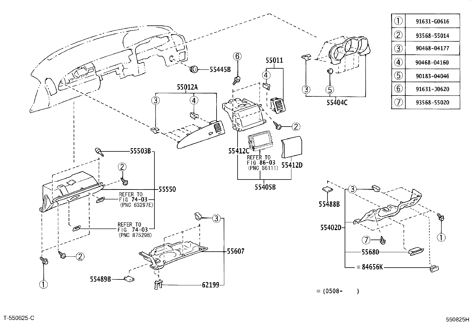 55405-24031-B0 PANEL SUB-ASSY, INSTRUMENT CLUSTER FINISH, CENTER product image