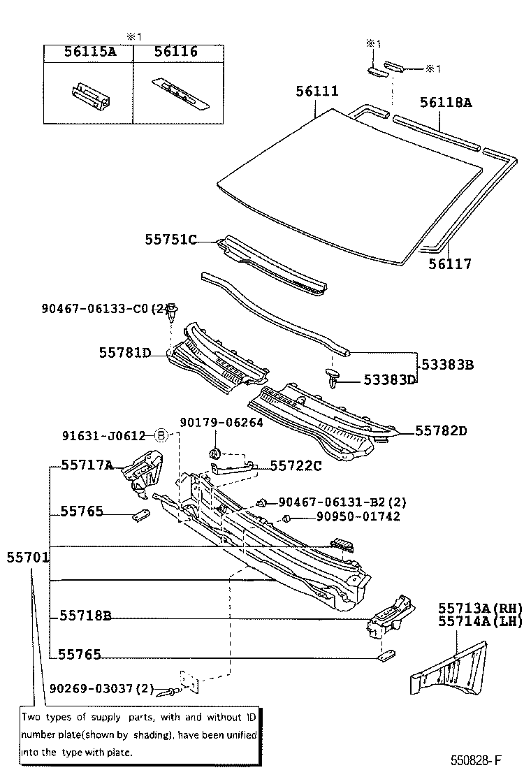 55709-02020 LOUVER, COWL TOP VENTILATOR, LH product image