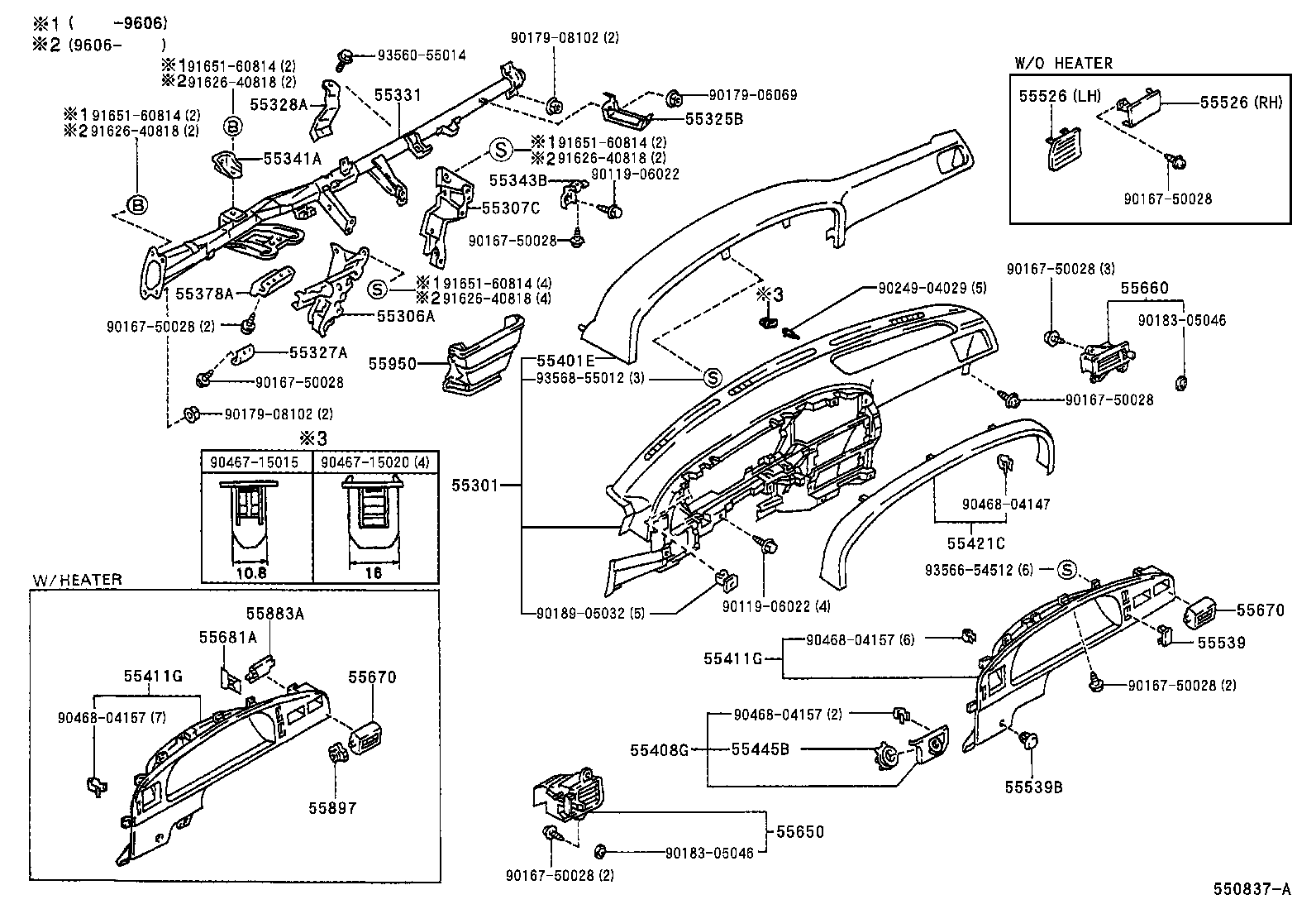 Toyota 55413-89103-B0 PANEL, INSTRUMENT CLUSTER FINISH, CENTER LOWER