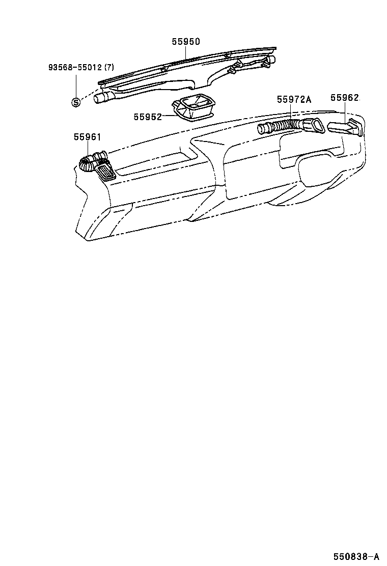 55980-95J04-03 NOZZLE, SIDE DEFROSTER, NO.2 product image