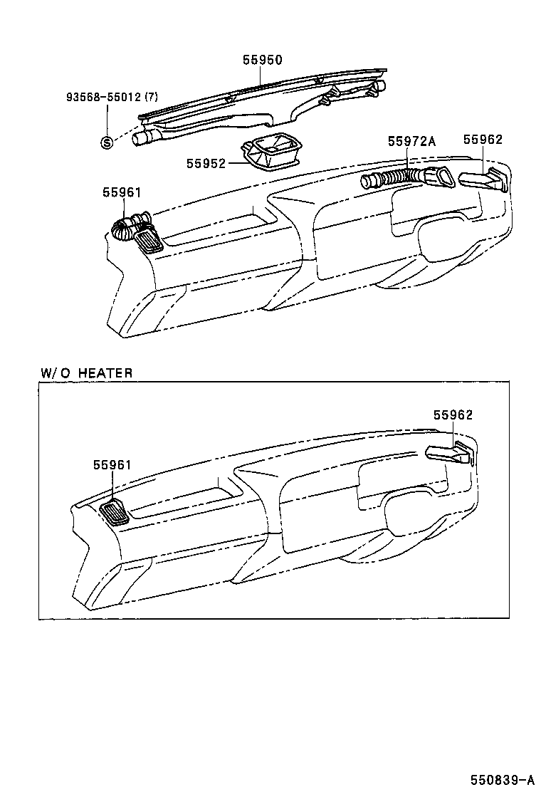 55950-95J02 NOZZLE ASSY, DEFROSTER product image