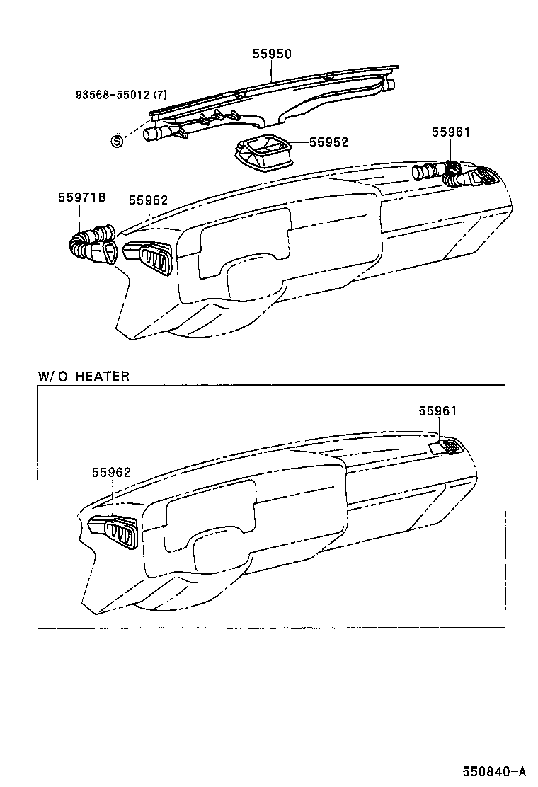 55950-95J02 NOZZLE ASSY, DEFROSTER product image
