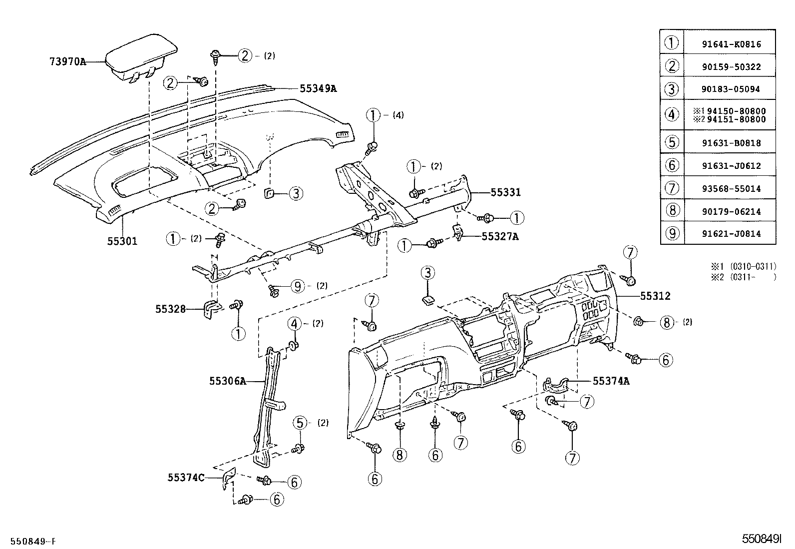 55650-44060 REGISTER ASSY, INSTRUMENT PANEL, NO.1 product image