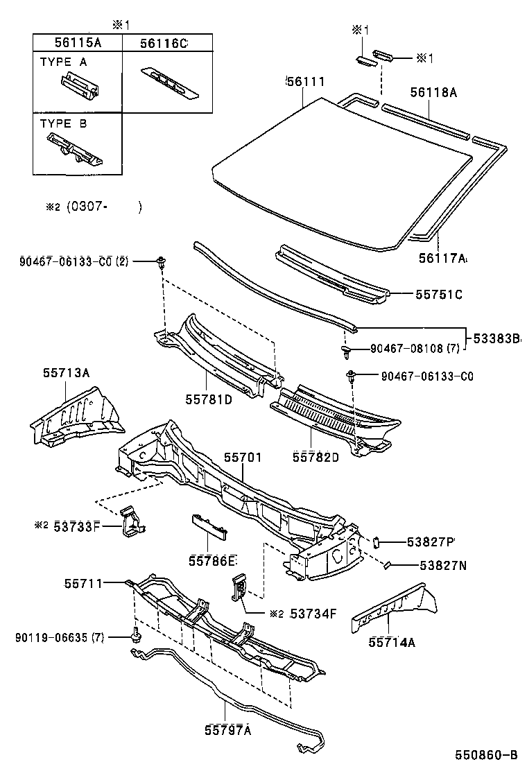 56101-13030 GLASS, WINDSHIELD product image