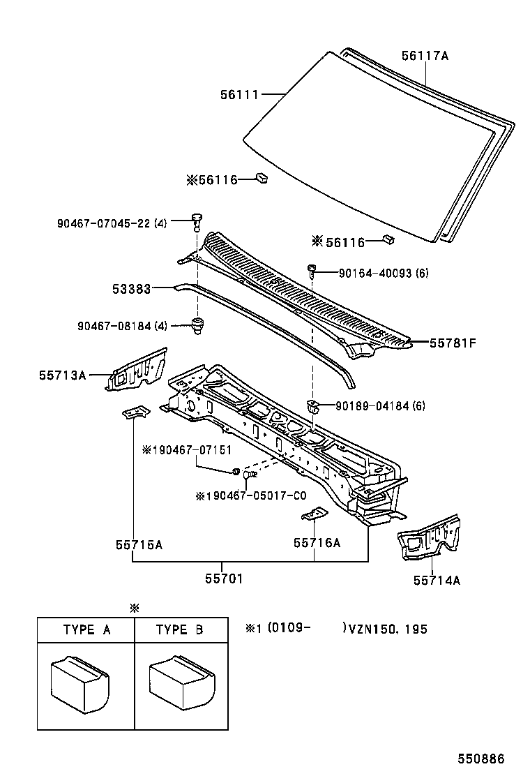 55700-04190 PANEL SUB-ASSY, COWL product image