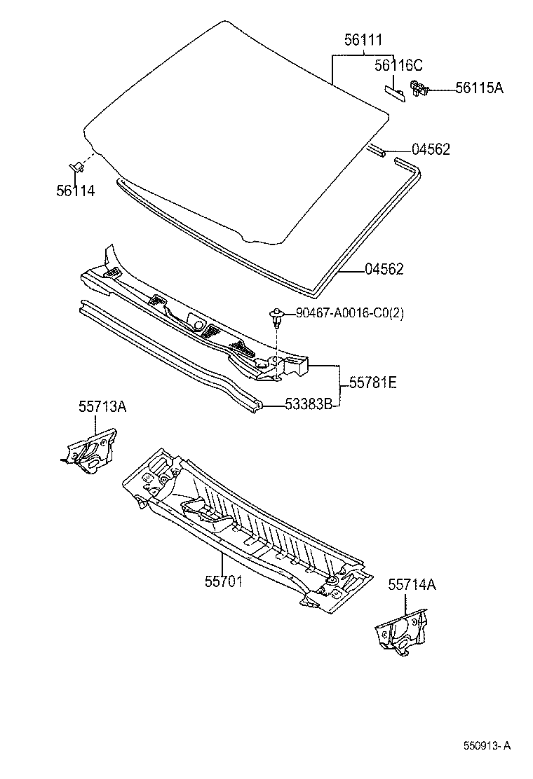 56101-AC110 GLASS, WINDSHIELD product image