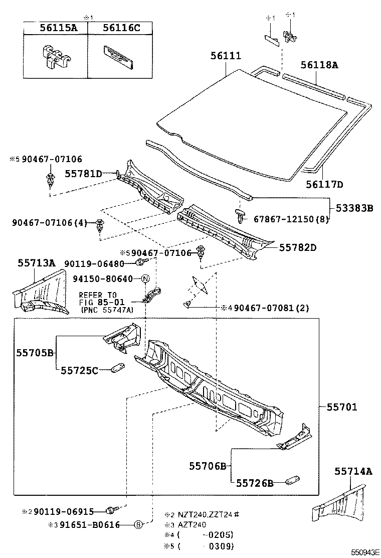 55713-20171 PANEL, COWL TOP SIDE, RH product image