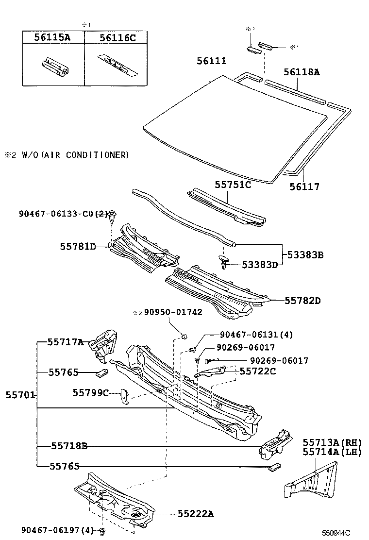 56101-02030 GLASS, WINDSHIELD product image