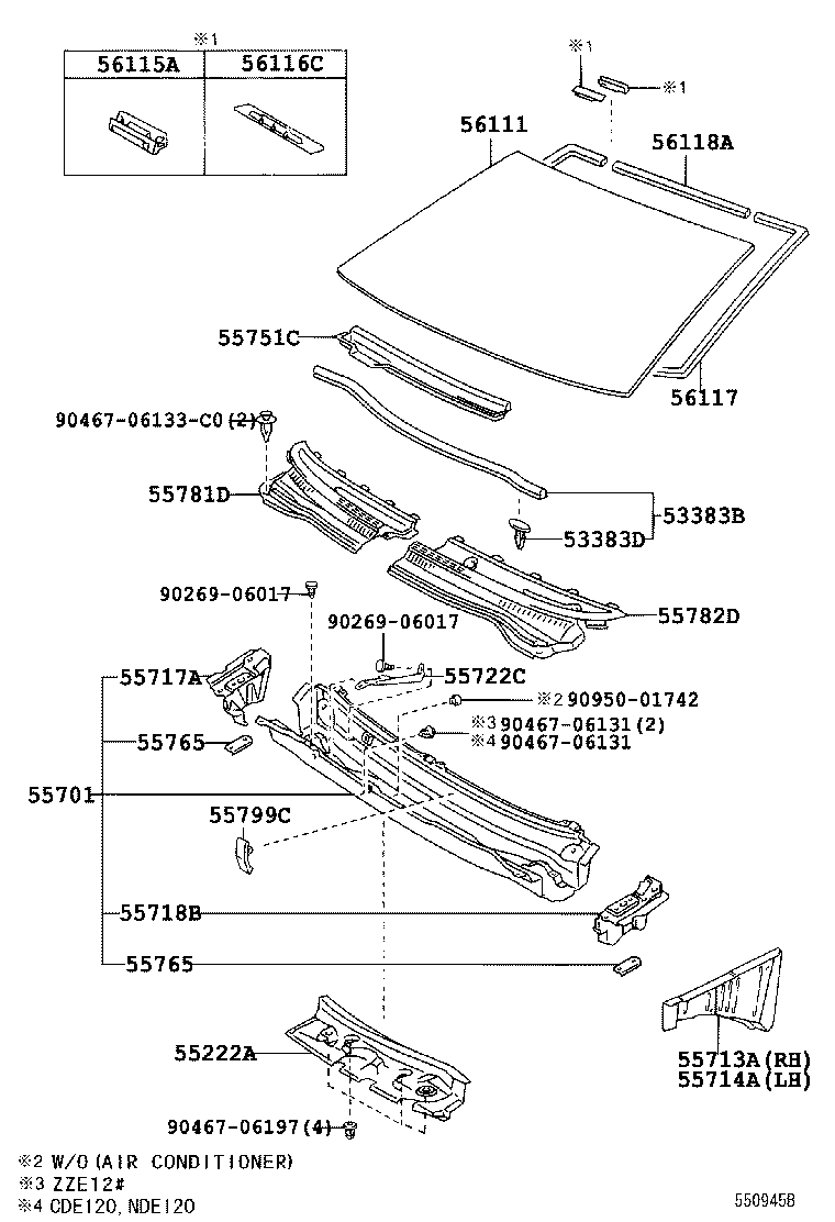 56101-02030 GLASS, WINDSHIELD product image