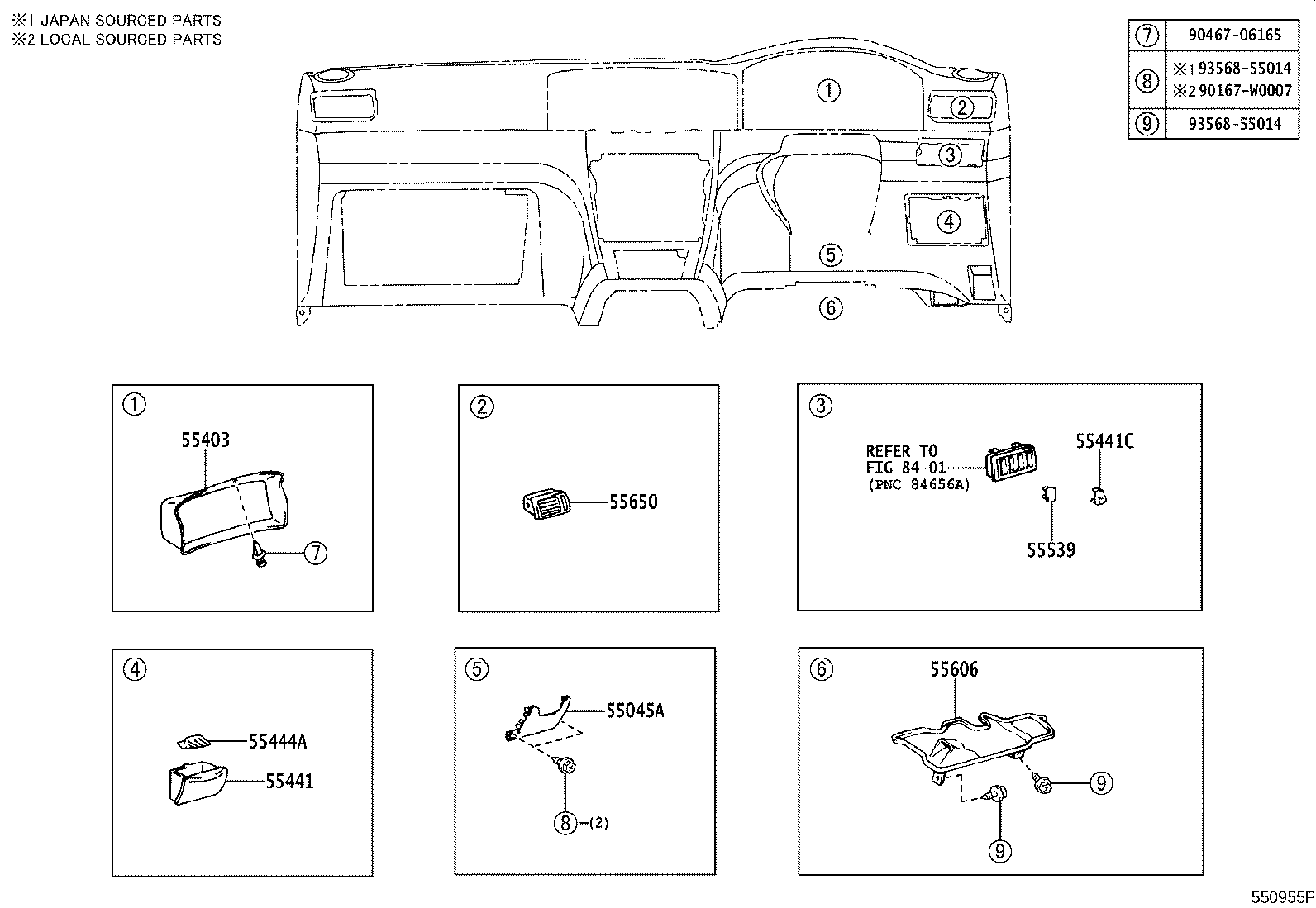 55355-02080 CUSHION, INSTRUMENT PANEL, NO.1 product image