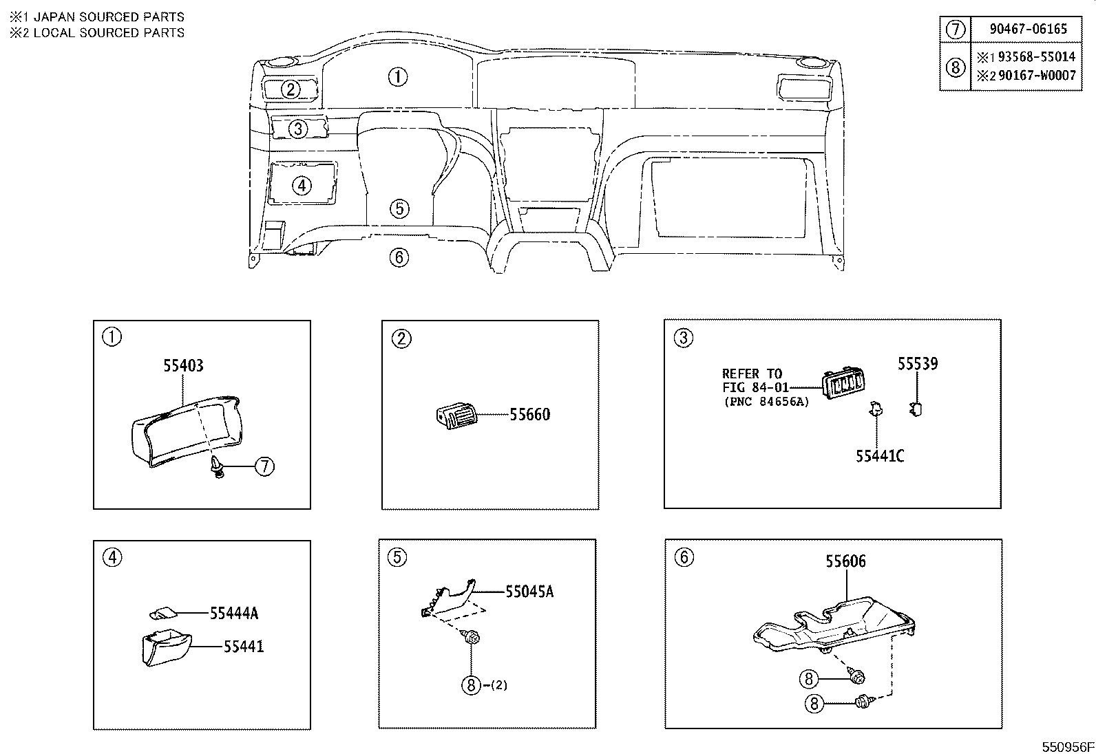 55355-02080 CUSHION, INSTRUMENT PANEL, NO.1 product image